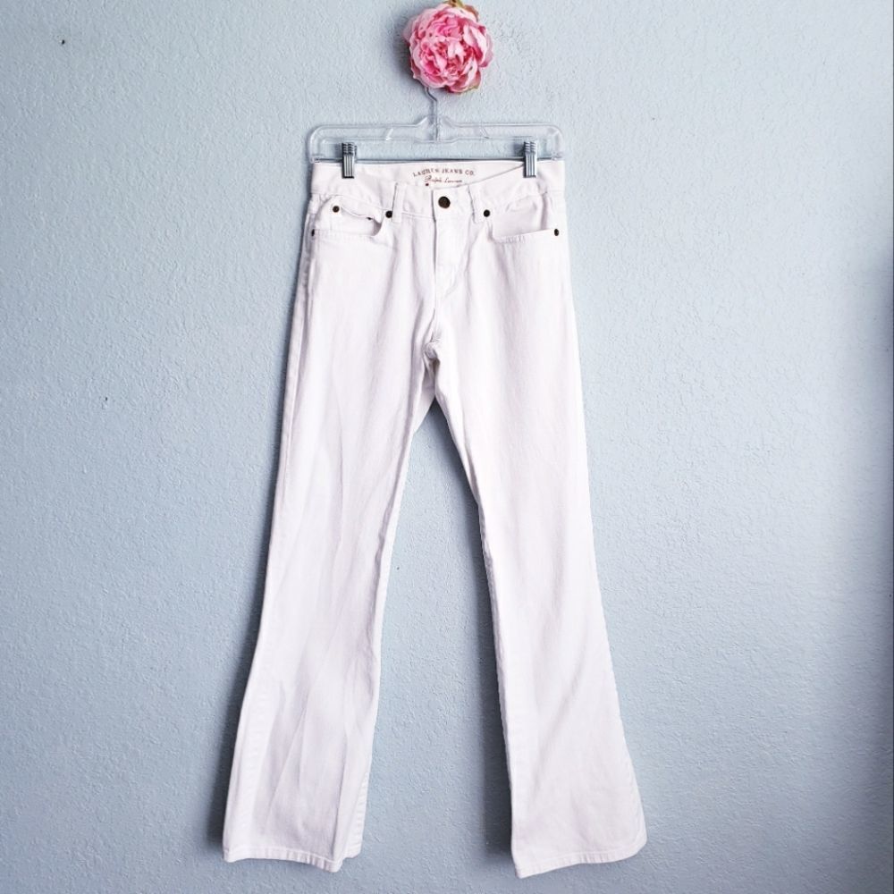 Lauren Ralph Lauren White Boot Cut Jeans